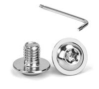 Tunejoy M8 x 10 mm Tornillos de Cabeza Alomada Torx con Brida Tornillo de Cabeza Hexagonal de Acero Inoxidable A2 V2A Tornillos Máquina con T40 Allen Rosca Completa 20 Piezas