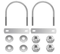 Tunejoy Perno en U Redondo M6 Pernos en U de Acero Inoxidable para Fijación de Tubería Interno Ancho: 63mm Altura: 83mm 2 Piezas