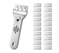 Tunejoy Rasqueta de Vitrocerámica Limpieza Raspador para Vidrio con 20 Cuchillas Acero para Limpia Suelo Horno Placas de Inducción Ventana