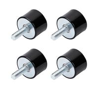 Tunejoy Silentblock M8 Amortiguador de Goma Soportes de Aislador Antivibracion para Bobbins Compresores de Aire Motores Bombas de Agua VD 30x20 M8x23 4 Piezas