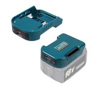 Tunejoy Soporte de Bateria para Makita Adaptador de Batería Compatible con Makita Li-Ion 18V con Interfaz de Carga rápida USB y Tipo C 2 Piezas
