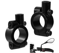Tunejoy Soporte para Espejo Retrovisor Moto M8 Abrazaderas de Montaje en Espejo de Manillar de 22mm de Moto para Dirt Bike ATV Negro 2 Piezas