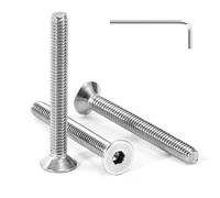 Tunejoy Tornillo Avellanado M4 x 35 mm Tornillos de Cabeza Avellanada Hexagonal de Acero Inoxidable A2 V2A Norma DIN 7991 con llave Allen Rosca Completa 30 Piezas