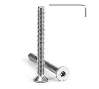 Tunejoy Tornillo Avellanado M4 x 40 mm Tornillos de Cabeza Avellanada Hexagonal de Acero Inoxidable A2 V2A Norma DIN 7991 con llave Allen Rosca Completa 20 Piezas