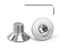 Tunejoy Tornillo Avellanado M8 x 10 mm Tornillos de Cabeza Avellanada Hexagonal de Acero Inoxidable A2 V2A Norma DIN 7991 con llave Allen Rosca Completa 20 Piezas
