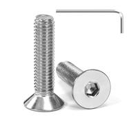 Tunejoy Tornillo Avellanado M8 x 35 mm Tornillos de Cabeza Avellanada Hexagonal de Acero Inoxidable A2 V2A Norma DIN 7991 con llave Allen Rosca Completa 20 Piezas