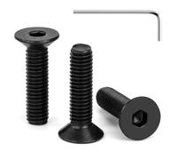 Tunejoy Tornillos de Cabeza Avellanada M5 x 20 mm Negro Tornillo Avellanado Hexagonal de Acero Inoxidable A2 V2A Norma DIN 7991 con llave Allen Rosca Completa 30 Piezas