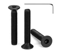Tunejoy Tornillos de Cabeza Avellanada M5 x 30 mm Negro Tornillo Avellanado Hexagonal de Acero Inoxidable A2 V2A Norma DIN 7991 con llave Allen Rosca Completa 30 Piezas