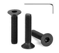 Tunejoy Tornillos de Cabeza Avellanada M6 x 30 mm Negro Tornillo Avellanado Hexagonal de Acero Inoxidable A2 V2A Norma DIN 7991 con llave Allen Rosca Completa 30 Piezas