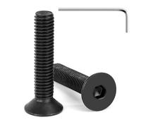 Tunejoy Tornillos de Cabeza Avellanada M8 x 40 mm Negro Tornillo Avellanado Hexagonal de Acero Inoxidable A2 V2A Norma DIN 7991 con llave Allen Rosca Completa 20 Piezas