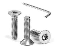 Tunejoy Tornillos de Cabeza Avellanada Torx M4 x 16 mm Tornillo Avellanado Mecánico de Acero Inoxidable A2 V2A con T20 llave Rosca Completa 30 Piezas