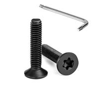 Tunejoy Tornillos de Cabeza Avellanada Torx M4 x 20 mm Negro Tornillo Avellanado Mecánico de Acero Inoxidable A2 V2A con T20 llave Rosca Completa 20 Piezas