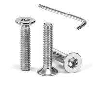 Tunejoy Tornillos de Cabeza Avellanada Torx M4 x 20 mm Tornillo Avellanado Mecánico de Acero Inoxidable A2 V2A con T20 llave Rosca Completa 30 Piezas