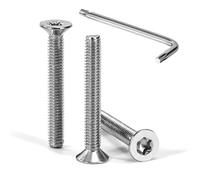 Tunejoy Tornillos de Cabeza Avellanada Torx M4 x 30 mm Tornillo Avellanado Mecánico de Acero Inoxidable A2 V2A con T20 llave Rosca Completa 30 Piezas