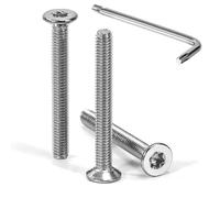 Tunejoy Tornillos de Cabeza Avellanada Torx M4 x 35 mm Tornillo Avellanado Mecánico de Acero Inoxidable A2 V2A con T20 llave Rosca Completa 30 Piezas