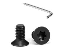 Tunejoy Tornillos de Cabeza Avellanada Torx M5 x 10 mm Negro Tornillo Avellanado Mecánico de Acero Inoxidable A2 V2A con T25 llave Rosca Completa 20 Piezas