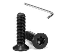 Tunejoy Tornillos de Cabeza Avellanada Torx M5 x 20 mm Negro Tornillo Avellanado Mecánico de Acero Inoxidable A2 V2A con T25 llave Rosca Completa 20 Piezas