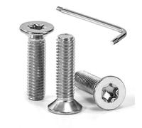 Tunejoy Tornillos de Cabeza Avellanada Torx M5 x 20 mm Tornillo Avellanado Mecánico de Acero Inoxidable A2 V2A con T25 llave Rosca Completa 30 Piezas