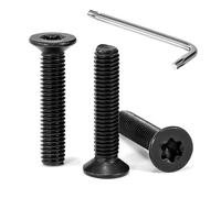 Tunejoy Tornillos de Cabeza Avellanada Torx M5 x 25 mm Negro Tornillo Avellanado Mecánico de Acero Inoxidable A2 V2A con T25 llave Rosca Completa 30 Piezas