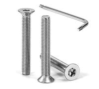 Tunejoy Tornillos de Cabeza Avellanada Torx M5 x 35 mm Tornillo Avellanado Mecánico de Acero Inoxidable A2 V2A con T25 llave Rosca Completa 30 Piezas