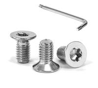 Tunejoy Tornillos de Cabeza Avellanada Torx M6 x 12 mm Tornillo Avellanado Mecánico de Acero Inoxidable A2 V2A con T30 llave Rosca Completa 30 Piezas