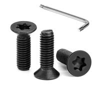 Tunejoy Tornillos de Cabeza Avellanada Torx M6 x 20 mm Negro Tornillo Avellanado Mecánico de Acero Inoxidable A2 V2A con T30 llave Rosca Completa 30 Piezas