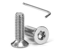 Tunejoy Tornillos de Cabeza Avellanada Torx M6 x 20 mm Tornillo Avellanado Mecánico de Acero Inoxidable A2 V2A con T30 llave Rosca Completa 20 Piezas