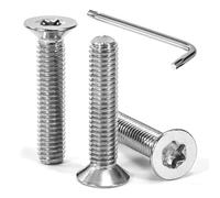 Tunejoy Tornillos de Cabeza Avellanada Torx M6 x 30 mm Tornillo Avellanado Mecánico de Acero Inoxidable A2 V2A con T30 llave Rosca Completa 30 Piezas