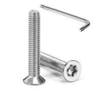 Tunejoy Tornillos de Cabeza Avellanada Torx M6 x 35 mm Tornillo Avellanado Mecánico de Acero Inoxidable A2 V2A con T30 llave Rosca Completa 20 Piezas