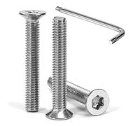 Tunejoy Tornillos de Cabeza Avellanada Torx M6 x 40 mm Tornillo Avellanado Mecánico de Acero Inoxidable A2 V2A con T30 llave Rosca Completa 30 Piezas