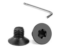 Tunejoy Tornillos de Cabeza Avellanada Torx M8 x 10 mm Negro Tornillo Avellanado Mecánico de Acero Inoxidable A2 V2A con T40 llave Rosca Completa 20 Piezas