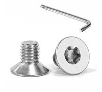 Tunejoy Tornillos de Cabeza Avellanada Torx M8 x 12 mm Tornillo Avellanado Mecánico de Acero Inoxidable A2 V2A con T40 llave Rosca Completa 20 Piezas