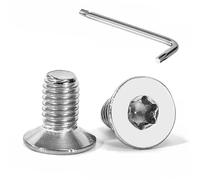 Tunejoy Tornillos de Cabeza Avellanada Torx M8 x 16 mm Tornillo Avellanado Mecánico de Acero Inoxidable A2 V2A con T40 llave Rosca Completa 20 Piezas