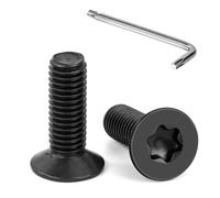 Tunejoy Tornillos de Cabeza Avellanada Torx M8 x 25 mm Negro Tornillo Avellanado Mecánico de Acero Inoxidable A2 V2A con T40 llave Rosca Completa 20 Piezas