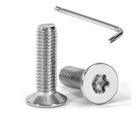 Tunejoy Tornillos de Cabeza Avellanada Torx M8 x 30 mm Tornillo Avellanado Mecánico de Acero Inoxidable A2 V2A con T40 llave Rosca Completa 20 Piezas