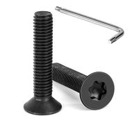 Tunejoy Tornillos de Cabeza Avellanada Torx M8 x 40 mm Negro Tornillo Avellanado Mecánico de Acero Inoxidable A2 V2A con T40 llave Rosca Completa 20 Piezas