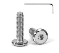 Tunejoy Tornillos de Cabeza Plana M4 x 16 mm Tornillo de Cabeza Hexagonal de Acero Inoxidable A2 V2A Perno de Muebles con llave Allen Rosca Completa 20 Piezas