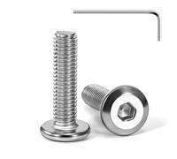 Tunejoy Tornillos de Cabeza Plana M5 x 20 mm Tornillo de Cabeza Hexagonal de Acero Inoxidable A2 V2A Perno de Muebles con llave Allen Rosca Completa 20 Piezas