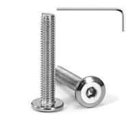 Tunejoy Tornillos de Cabeza Plana M5 x 30 mm Tornillo de Cabeza Hexagonal de Acero Inoxidable A2 V2A Perno de Muebles con llave Allen Rosca Completa 20 Piezas