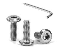 Tunejoy Tornillos de Cabeza Plana Torx M4 x 12 mm Tornillo de Cabeza Hexagonal de Acero Inoxidable A2 V2A Perno de Muebles con T20 llave Rosca Completa 30 Piezas