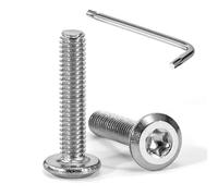 Tunejoy Tornillos de Cabeza Plana Torx M4 x 20 mm Tornillo de Cabeza Hexagonal de Acero Inoxidable A2 V2A Perno de Muebles con T20 llave Rosca Completa 20 Piezas