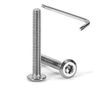 Tunejoy Tornillos de Cabeza Plana Torx M4 x 30 mm Tornillo de Cabeza Hexagonal de Acero Inoxidable A2 V2A Perno de Muebles con T20 llave Rosca Completa 20 Piezas