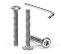 Tunejoy Tornillos de Cabeza Plana Torx M4 x 30 mm Tornillo de Cabeza Hexagonal de Acero Inoxidable A2 V2A Perno de Muebles con T20 llave Rosca Completa 30 Piezas
