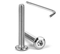 Tunejoy Tornillos de Cabeza Plana Torx M5 x 35 mm Tornillo de Cabeza Hexagonal de Acero Inoxidable A2 V2A Perno de Muebles con T25 llave Rosca Completa 20 Piezas