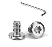 Tunejoy Tornillos de Cabeza Plana Torx M6 x 10 mm Tornillo de Cabeza Hexagonal de Acero Inoxidable A2 V2A Perno de Muebles con T30 llave Rosca Completa 20 Piezas