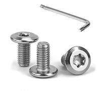 Tunejoy Tornillos de Cabeza Plana Torx M6 x 12 mm Tornillo de Cabeza Hexagonal de Acero Inoxidable A2 V2A Perno de Muebles con T30 llave Rosca Completa 30 Piezas