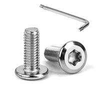 Tunejoy Tornillos de Cabeza Plana Torx M6 x 16 mm Tornillo de Cabeza Hexagonal de Acero Inoxidable A2 V2A Perno de Muebles con T30 llave Rosca Completa 20 Piezas