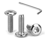 Tunejoy Tornillos de Cabeza Plana Torx M6 x 20 mm Tornillo de Cabeza Hexagonal de Acero Inoxidable A2 V2A Perno de Muebles con T30 llave Rosca Completa 30 Piezas