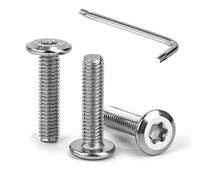 Tunejoy Tornillos de Cabeza Plana Torx M6 x 25 mm Tornillo de Cabeza Hexagonal de Acero Inoxidable A2 V2A Perno de Muebles con T30 llave Rosca Completa 30 Piezas