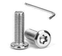 Tunejoy Tornillos de Cabeza Plana Torx M8 x 25 mm Tornillo de Cabeza Hexagonal de Acero Inoxidable A2 V2A Perno de Muebles con T40 llave Rosca Completa 20 Piezas